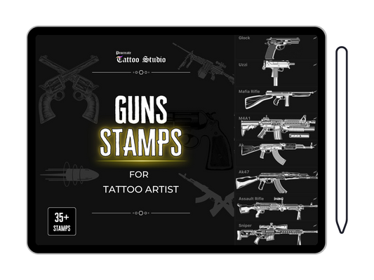 35x GUNS STAMPS