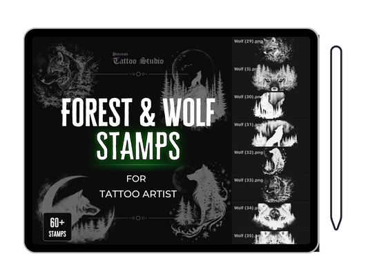 40x FOREST & WOLF STAMPS